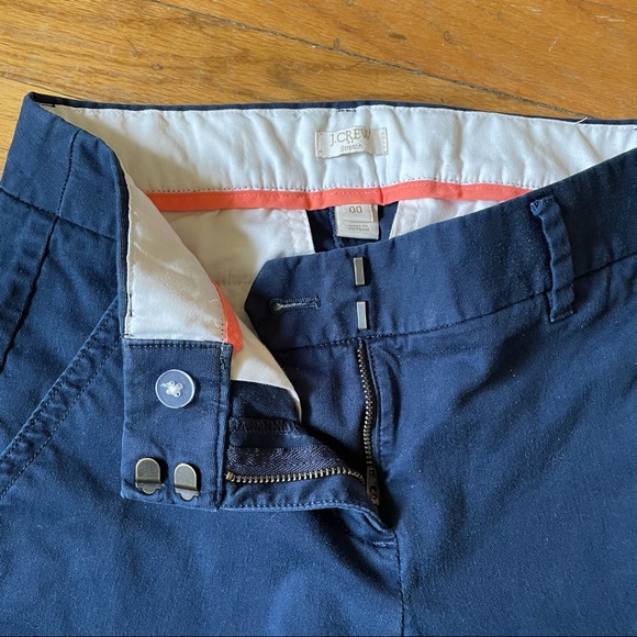 JCrew Linen Cotton Pants Navy 00 - Picture 4 of 7